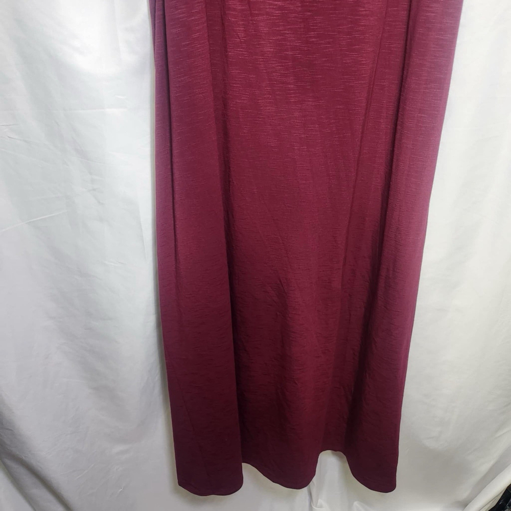 J. Jill Women's Long Dress Strapless Maroon Stretch Casual Boho WeddingS Sz 3XL - Picture 7 of 11